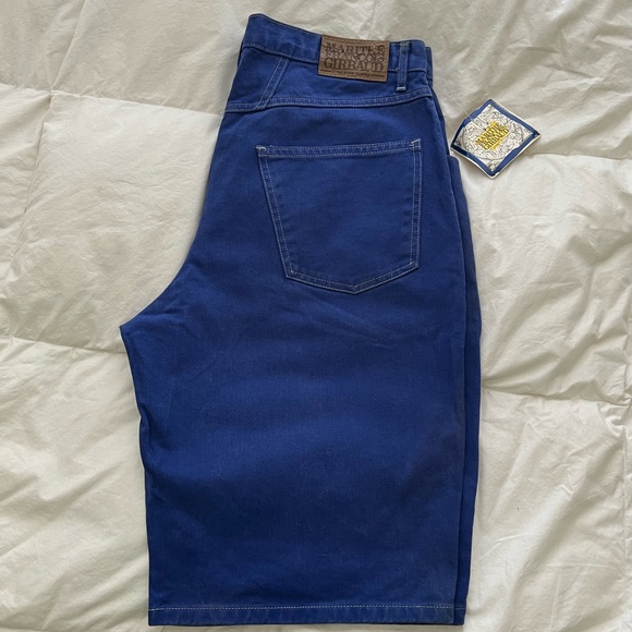 1991 deadstock marithe francois girbaud knee length shorts in royal • size 31 - Picture 6 of 10